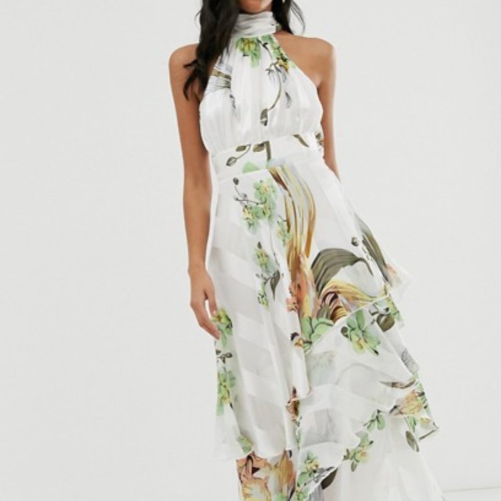 ASOS DESIGN pretty floral maxi dress